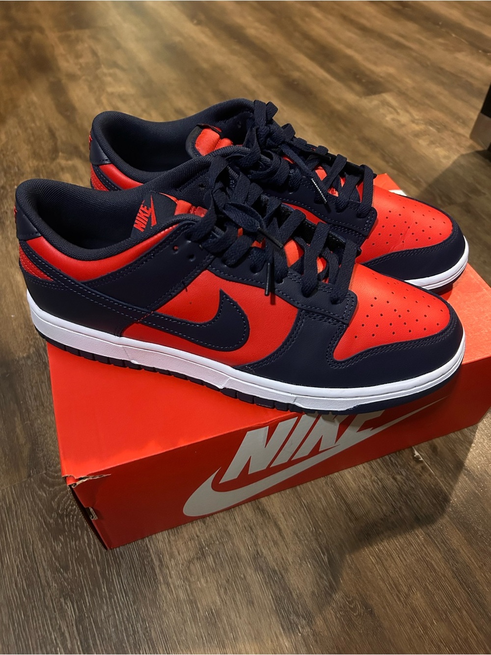 Nike Men’s Low-Top Sneakers - Red & Navy
